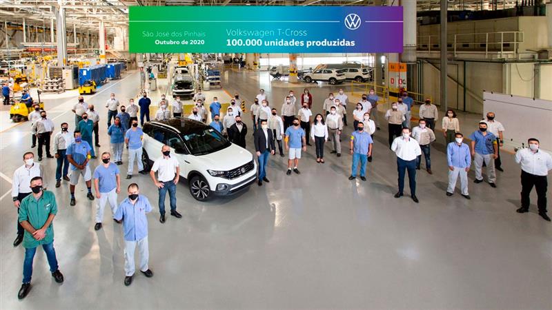VW T-Cross chega a 100 mil unidades produzidas no Brasil